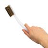 1 Piece Plastic & Brass House Kitchen Cleaning Brush with Handle 17 cm Brush Mini Shoe Line Bristle White Cleaning view 3