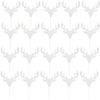 20pcs Christmas Reindeer Antler Cake Topper Glitter Paper Cupcake Topper Cake Decorations for Xmas Holiday Party Favors - Silver view 1