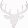 20pcs Christmas Reindeer Antler Cake Topper Glitter Paper Cupcake Topper Cake Decorations for Xmas Holiday Party Favors - Silver view 2