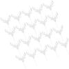 20pcs Christmas Reindeer Antler Cake Topper Glitter Paper Cupcake Topper Cake Decorations for Xmas Holiday Party Favors - Silver view 4
