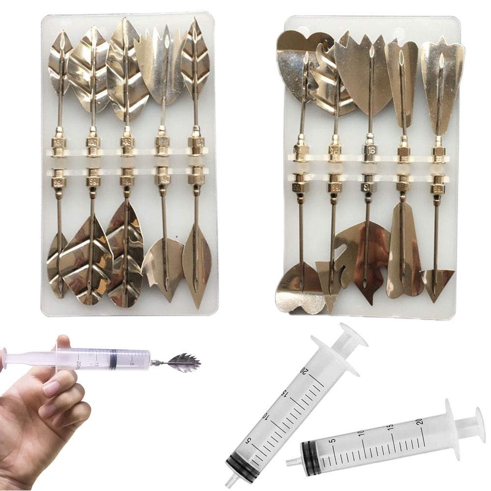 Stainless Steel Flowers Leaves 3D Jelly-Art-Tools Pudding-Nozzle Cake Needles Gelatin Tools(AD)