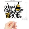 Happy 30th Birthday Cake Topper - Happy 30th Birthday Decorations - Hello 30 - Black Glitter Thirty Years Old Birthday Party Supplies view 4