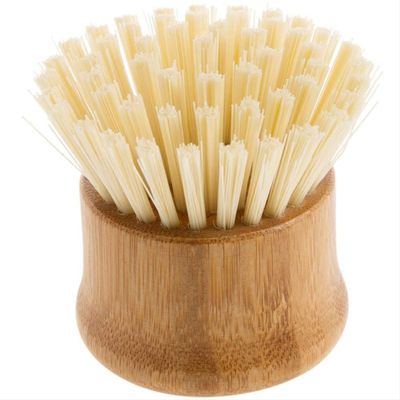 Natural Cleaning Brush Wooden Pot Brush for Pot Glass Plate, Bowl Brush, Fruit Plate Brush, Fruit and Vegetable Cleaner, Kitchen Cleaning Tool