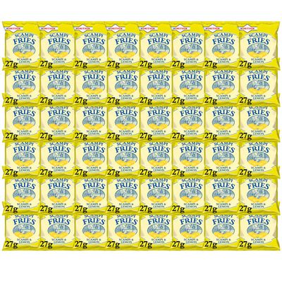 Bags of Smiths Savoury Snacks Scampi and Lemon Fries 24 x 27g (case of 2)