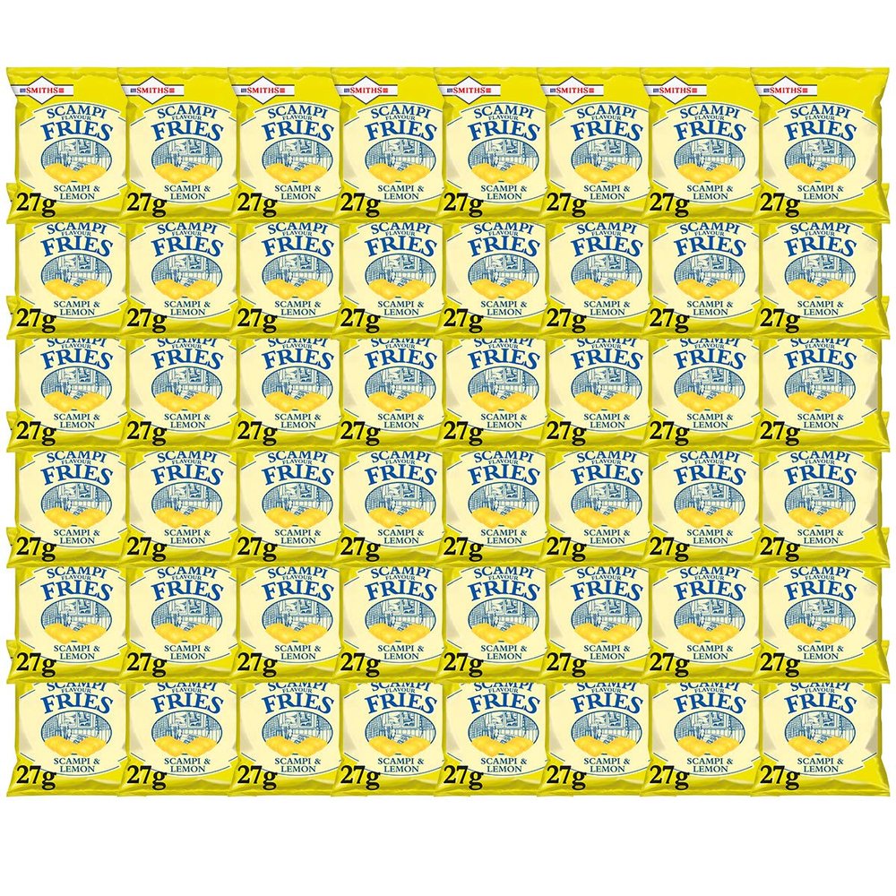 Bags of Smiths Savoury Snacks Scampi and Lemon Fries 24 x 27g (case of 2)