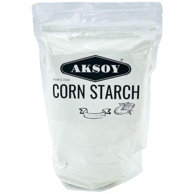  AKSOY 100% Pure Corn Starch | 1.25 KG Airtight Container | All Natural Thickener for Soups, Stews, Gravy, Baking Pies, Puddings & Cakes | Non-GMO, Vegan, Food-Grade