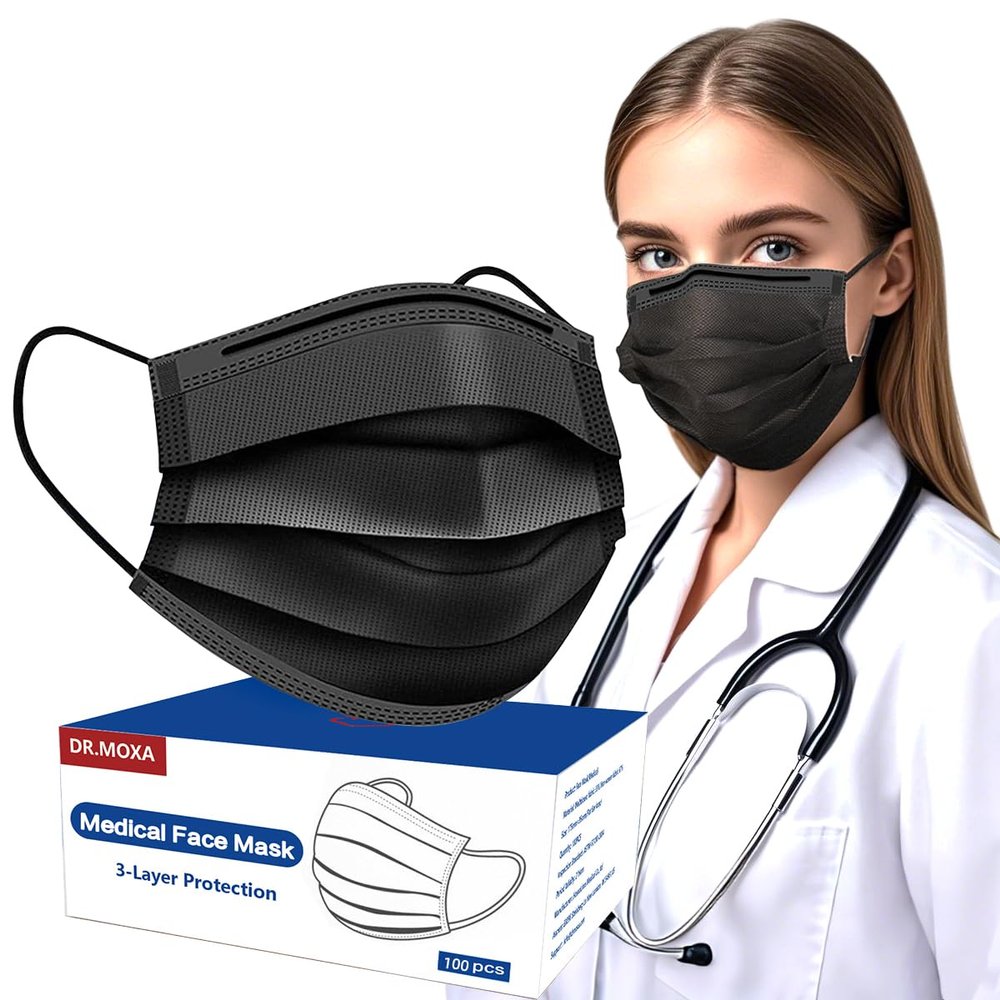 DR.MOXA Face Masks Anti Dust Protective Cloth Breathable PM 2.5 Activated Carbon Filter for Outdoor Running Cycling (3 Masks+10 Filters)