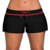 ChinFun Women's Board Shorts Swimswear Bottoms Tankini Swim Bathing Briefs Swimsuit Boardshorts Beach Trunks with Liner, Original-black & Red, XL view 1