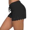 ChinFun Board Shorts Women's Swimswear Tankini Swim Briefs Swimsuit Bottom Boardshorts Beach Trunks, Improved & Wave Edged Pierced-black, Small view 4