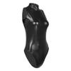 KHDFYER Sexy Lingerie for Men Women Lingerie Wetlook Pu Leather One-Piece High Cut Sleeveless Leotard Bodysuit Clubwear-Black_M view 3