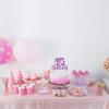 INNORU Pruple Glitter Happy 15th Birthday Cake Topper for Cheers to 15 Years - Teenager Children's Birthday Party Cake Decorations view 3