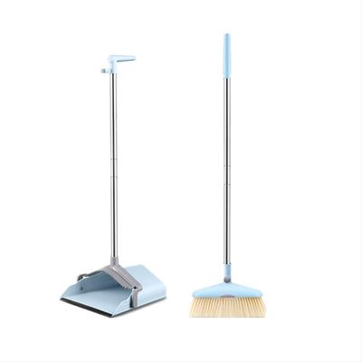 Household Broom and Dust Pan Floor Cleaning Tool Windproof Household Dust Pan Creative Foldable Storage Soft and Easy to Clean