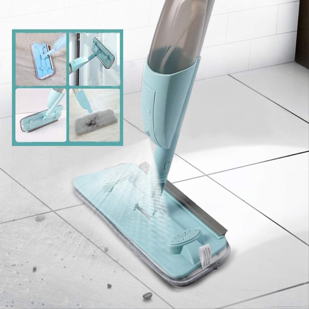 2-in-1 Spray Floor Mop with Window Cleaning Function Microfiber Rag 360 Degree Magic Lazy Mop for Floor Cleaning