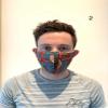 Face Mask, Skin-friendly 100% Cotton Unisex Mouth Mask, Reusable, Washable & Reversible Masks for Running, Outdoor Activities; Handmade UK manufactured view 2