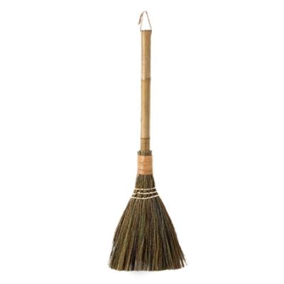 Handmade Straw Horsetail Broom Household Dust Removal Du Sub Single Handle Durable Dust Brush Floor Sweeping Cleaning Tool