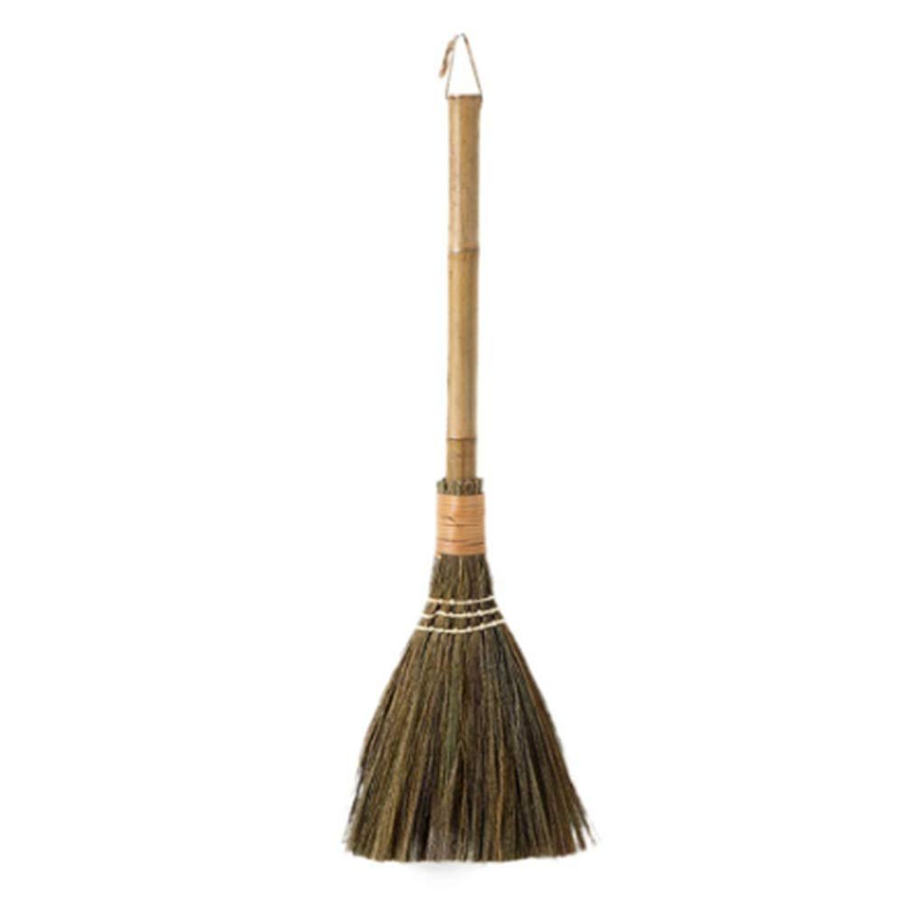 Handmade Straw Horsetail Broom Household Dust Removal Du Sub Single Handle Durable Dust Brush Floor Sweeping Cleaning Tool