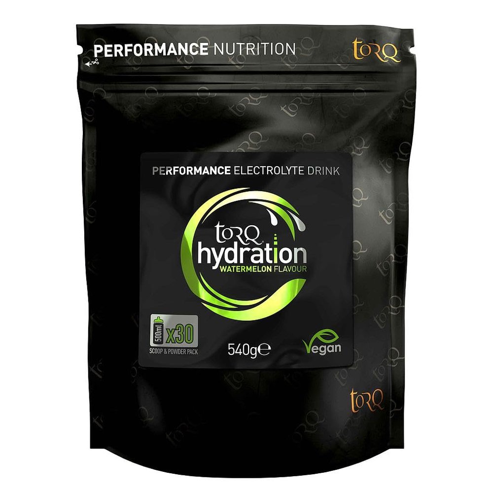 Torq Hydration - Watermelon - Rapid Rehydration Electrolytes Powder Hypotonic Profile Running , Cycling , Sports Hydration Drink - 30 Servings - 540g