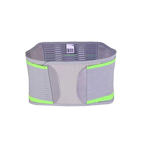 Amsahr Nylon Spandex Enforced Elastic Medical Lumbar Support Belt Waist Brace Trainer For Men and Woman - Medium