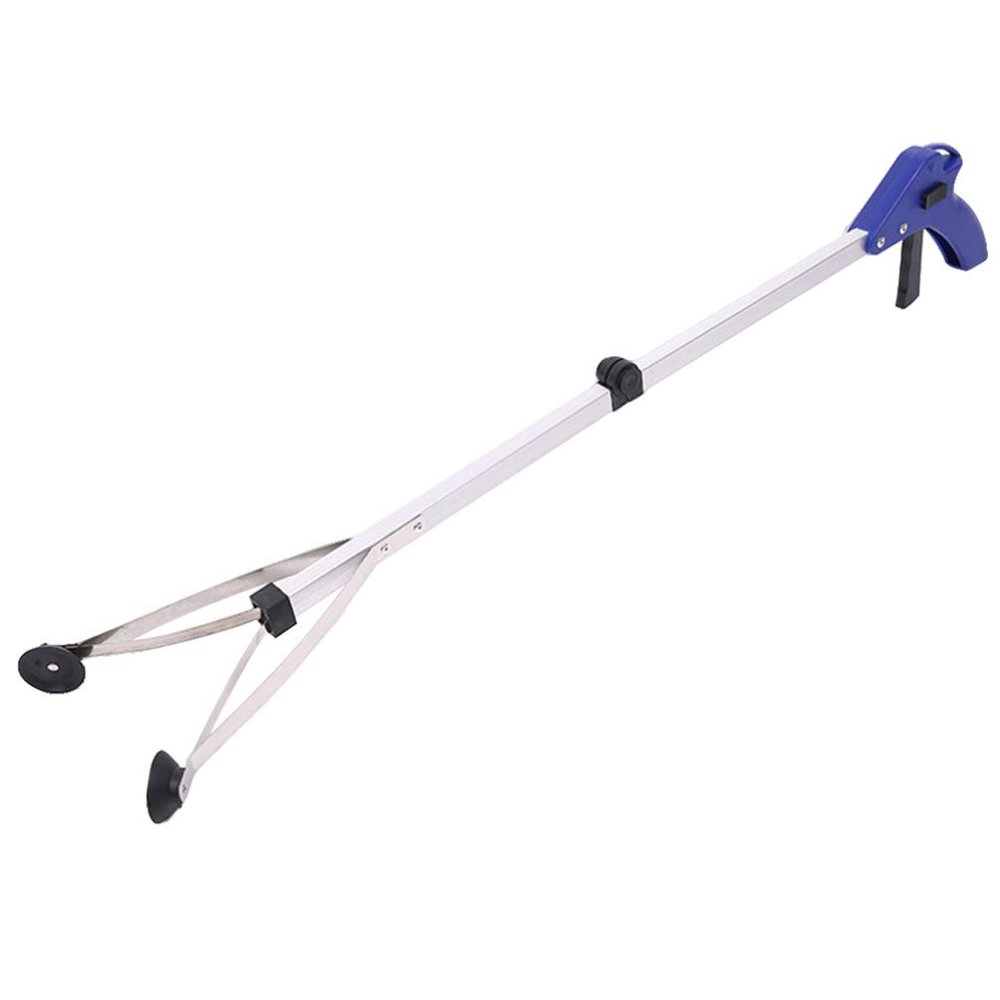 Extension Grabber Tool Long Handled Reacher Foldable Reacher Grabber Trash Reacher Grabber Tool T Tool White Foldable Trash Picker Garbage Can Elderly Aluminum Alloy