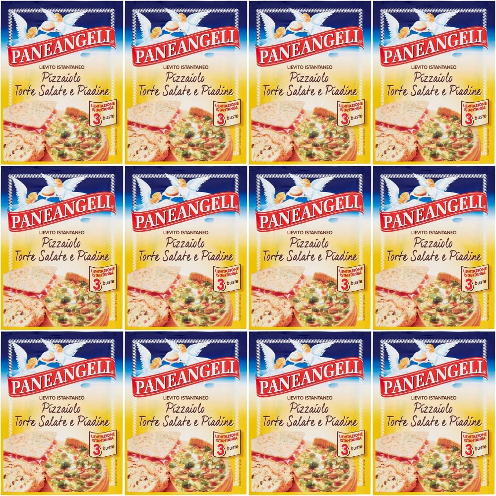 12x Paneangeli Lievito Pizzaiolo Torte Salate e Piadine Instant Yeast Mix 100% Italian Yeast ( 3X 15g )