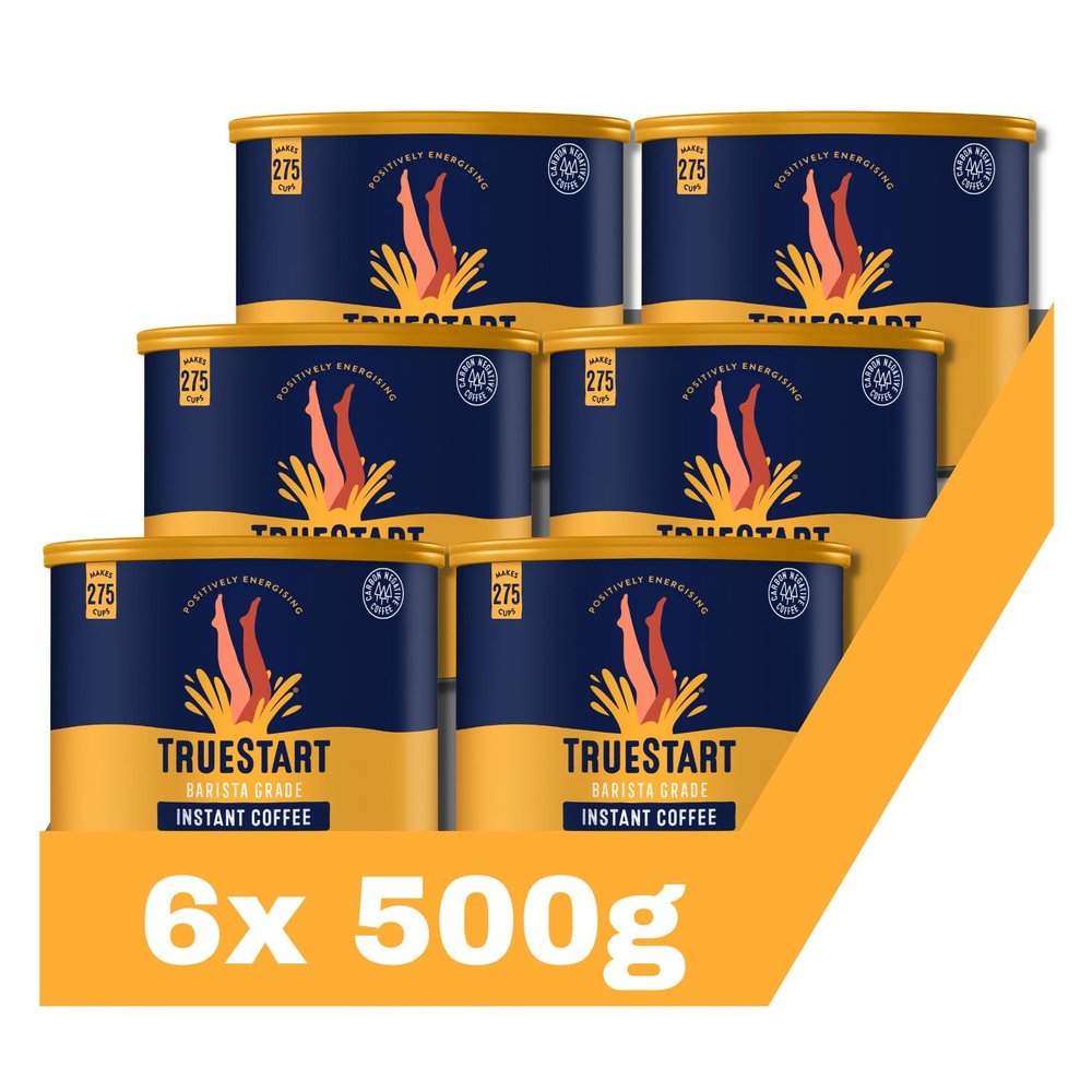 TrueStart Barista Grade Instant Coffee  Smooth Original Barista (6 Pack x 500g) Mycotoxin-Free Coffee & Rich in Antioxidants, Premium Freeze-Dried, 100% Full Flavour, Smooth Rich Roast