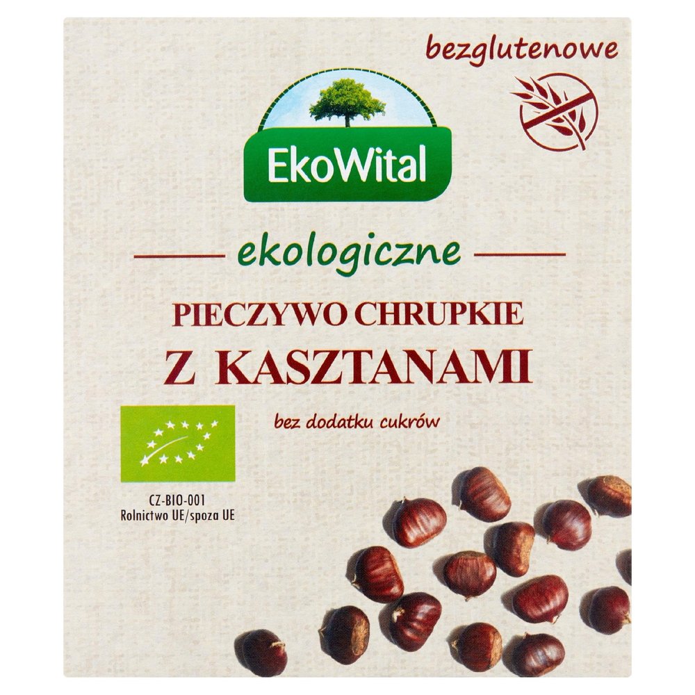 Chestnut Crispbread Gluten-Free BIO 100 g, EKOWITAL