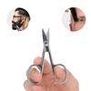 2Pcs Facial Hair Trimming Kit with Storage Box,Stainless Steel Grooming Small Scissors Nose Hair Beard Mustaches Eyebrow Eyelashes Ear Hair Trimmer for Men Women view 3