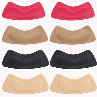 4 Pairs of High Heel Cushion Heel Shoe Handle Lining Self-Adhesive Insole Foot Care Protection Pad (Multicolor)