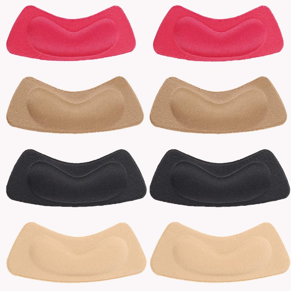 4 Pairs of High Heel Cushion Heel Shoe Handle Lining Self-Adhesive Insole Foot Care Protection Pad (Multicolor)