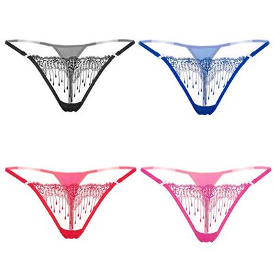 KHUFUZI Women Sexy Underwear Lace Thong Panties Cute G-Strings Short Gift for Girlfriend (4 Colours Pack B), 4 Colors Pack B, 34-40 Petite