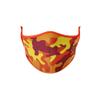Face Mask Camo Orange reusable and washable with three layers view 1