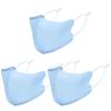 3 Pack Unisex Fabric Reusable Face Mask, with Ear Loops, Breathable, Soft, Washable, Durable for Everyday Public Use, Blue view 1