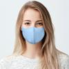 3 Pack Unisex Fabric Reusable Face Mask, with Ear Loops, Breathable, Soft, Washable, Durable for Everyday Public Use, Blue view 2