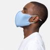 3 Pack Unisex Fabric Reusable Face Mask, with Ear Loops, Breathable, Soft, Washable, Durable for Everyday Public Use, Blue view 3