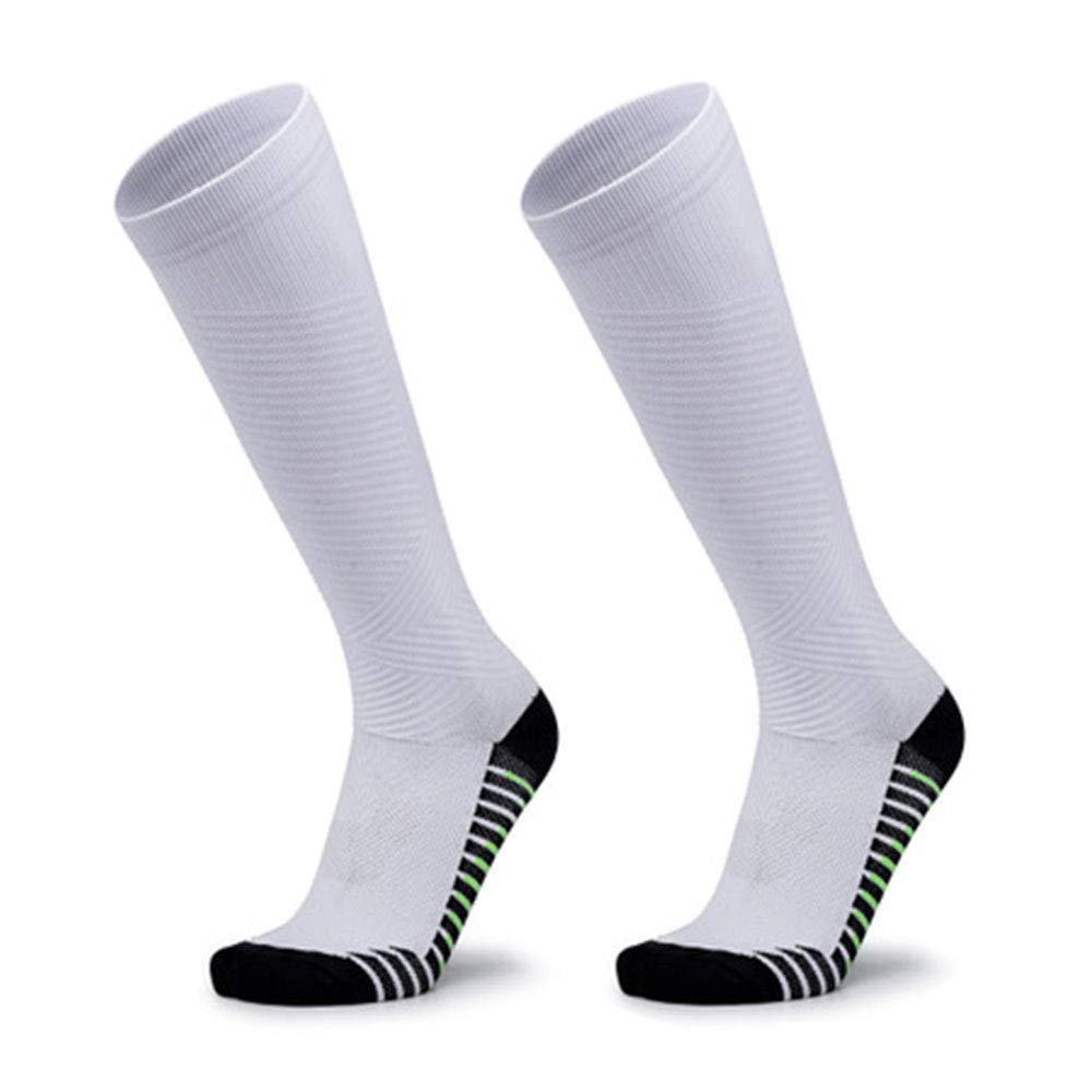 ZLYJ 2 Pairs Sports Compression Socks for Men Women (20-30mmHg) Knee High Grade Stockings fit Runing,Jogging