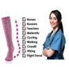 ZLYJ 2 Pairs Compression Socks(20-30mmHg) Knee High Compression Stockings Women Men fit Fitness,jogging,Tourism view 4