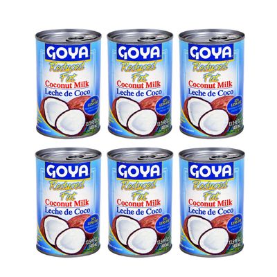 Goya Reduced Fat Coconut Milk, (6 Pack, Total of 81fl.oz)