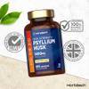 Psyllium Husk Capsules 1400mg | Fibre Supplement | 365 Vegan Capsules (6-Month Supply) | High Strength Psyllium Husk Powder | Natural Prebiotic | by Horbaach view 4
