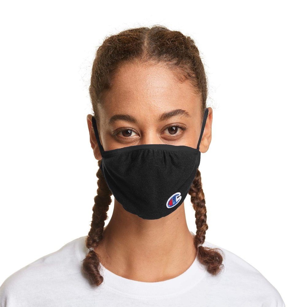 Champion Unisex's Ellipse Adult Face Mask, Black, Small/Medium
