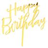 10-Pack Gold Birthday Cake Topper Set, Acrylic Happy Birthday Cake Toppers Cupcake Toppers for Birthday Decorations view 2