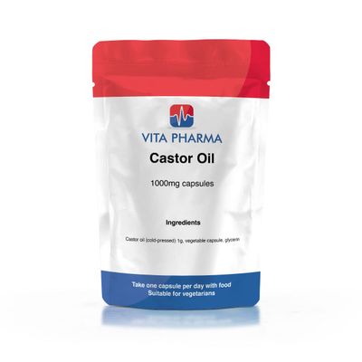 Castor Oil 1000MG, 364 Capsules, 1 Years Supply, Bilk Deal by VITA PHARMA, take one Daily, Produced HERE in The UK. Buy with Confidence