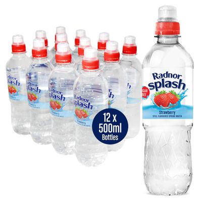 Radnor Splash Strawberry Flavoured Water 12x500ml