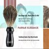 Anbbas Pure Badger Hair Shaving Brush Barber Favor Black Wooden Handle for Man DE Safety Razor Wet Close Shave Set view 4
