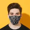 Reusable Face Covering - Non Medical Large Size Twin Pack (Black) (Geometric Black & Grey) view 2