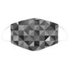 Reusable Face Covering - Non Medical Large Size Twin Pack (Black) (Geometric Black & Grey) view 3