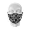 Reusable Face Covering - Non Medical Large Size Twin Pack (Black) (Geometric Black & Grey) view 4