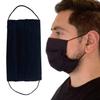 Reusable Face Mask GENERISE Double Fabric Cotton Face Mask x2 - Pleated for Extra Breathability & Comfort - Washable (Navy Blue) view 1