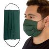 Generise Reusable Face Mask Double Fabric Cotton Face Mask x2 - Pleated for Extra Breathability & Comfort - Washable (Forest Green) view 1