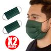 Generise Reusable Face Mask Double Fabric Cotton Face Mask x2 - Pleated for Extra Breathability & Comfort - Washable (Forest Green) view 2
