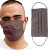 Generise Reusable Face Mask Double Fabric Cotton Face Mask x2 - Pleated for Extra Breathability & Comfort - Washable (Light Brown) view 1